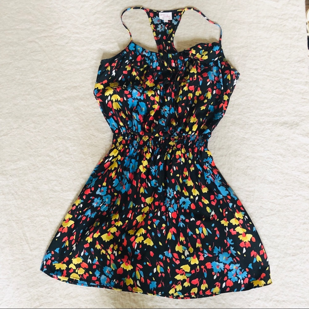 Parker silk mini racerback dress, S